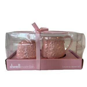 Dwell Essentials Pink Ceramic Sugar and Cream Set